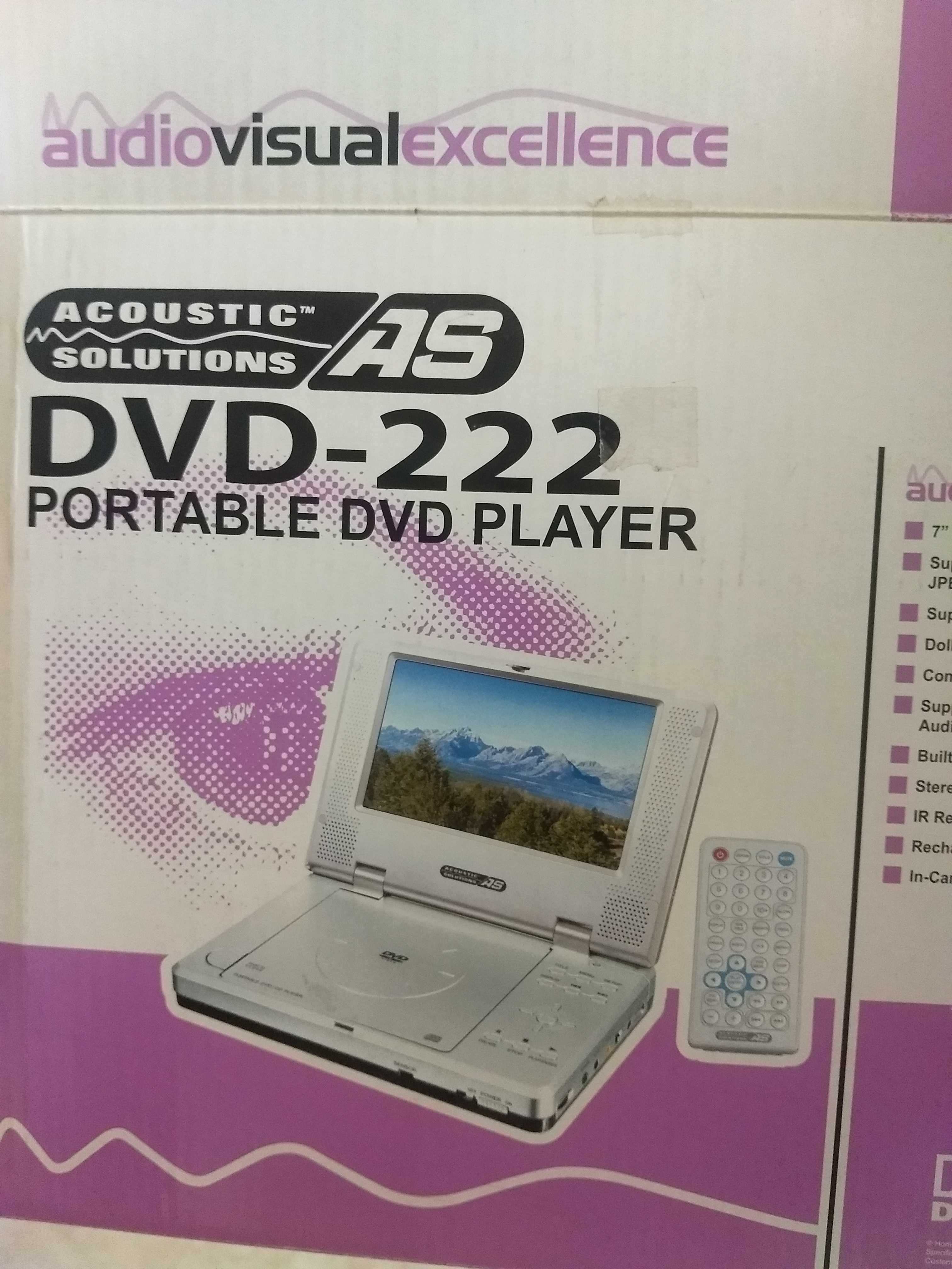 Чисто нов портативен DVD/VCR player - Acoustic Solutions/Dolby Digital