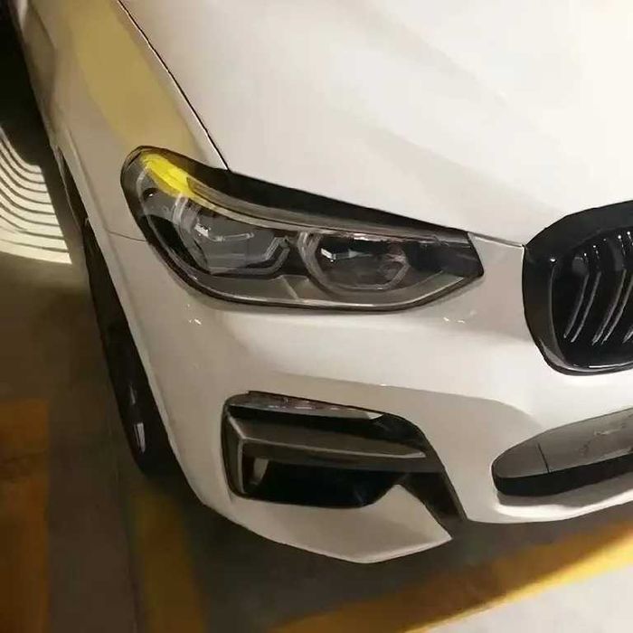 Set 2 Pleoape Faruri Far BMW X3 X4 G01 G02 2018-2023, Negru Lucios,ABS