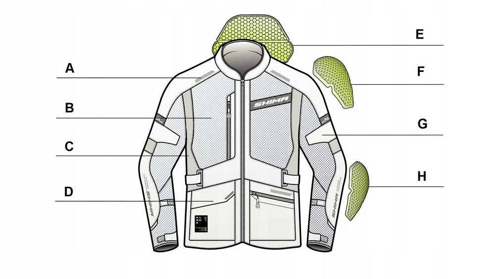 Мъжко текстилно мото яке SHIMA DUNE Red/Blue,протектори,вентилация