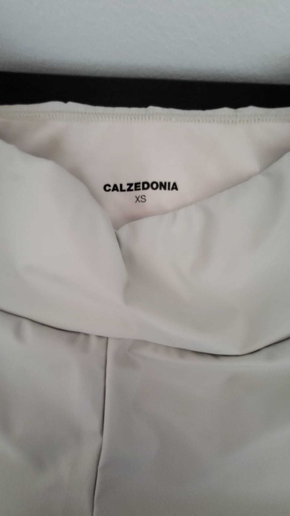 Colanti Calzedonia marimes XS, alb-crem, purtati o data