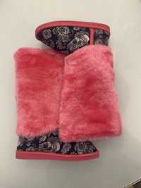 Iron fist ботуши чизми пух розови дизайнерски нови дамски размер 38