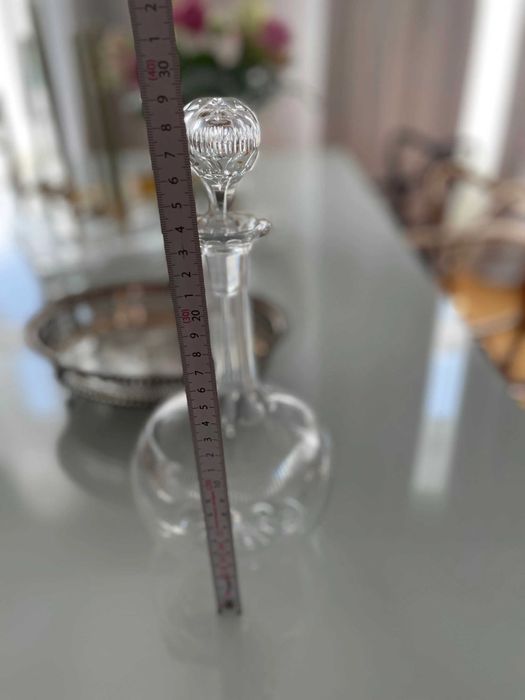 carafa decantor cristal Victorian  anglia 1880 lucrata superb de mana