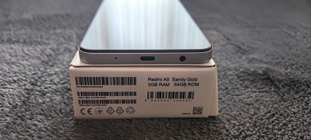 НОВ! Xiaomi Redmi A5 ЗЛАТИСТ 64GB 3GB RAM Sandy Gold 2г. Гаранция!