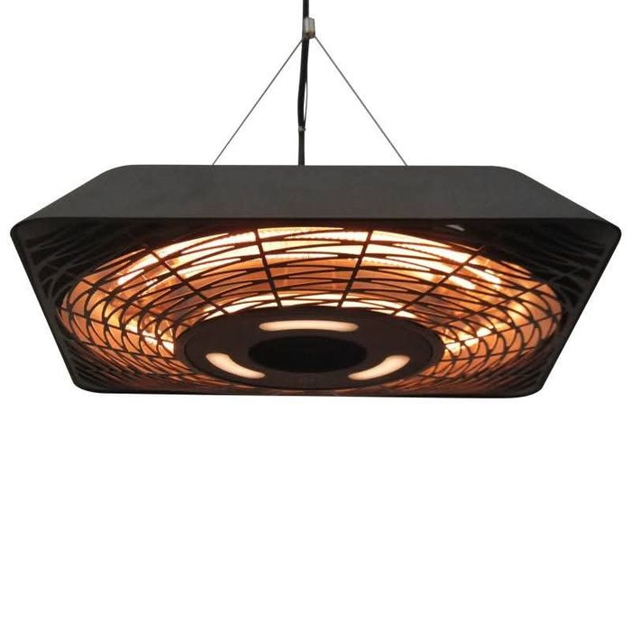 Таванен нагревател с  5 режима  с дистанционно ,LED светлина . Черен