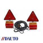Set lampi stop, LED, semnalizare, cu magnet si triunghi