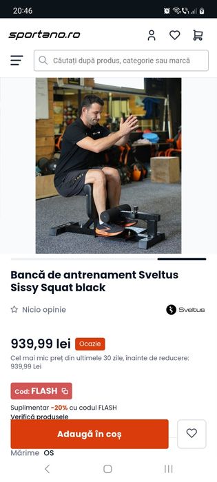 Aparat genoflexiuni sissy squat