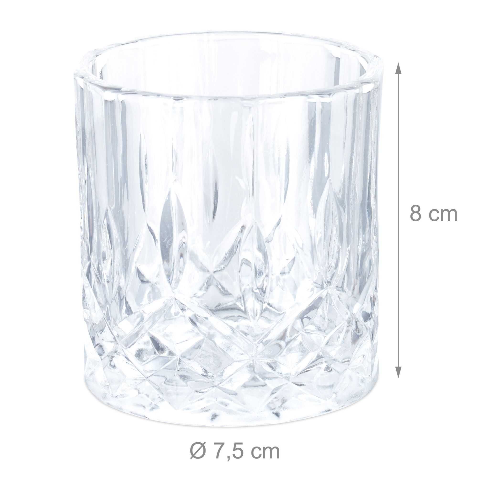 Set 4 pahare pentru whisky transparente 200ml aspect de cristal nobil