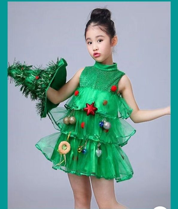 Новогодний костюм елочка есть 90р и 100р