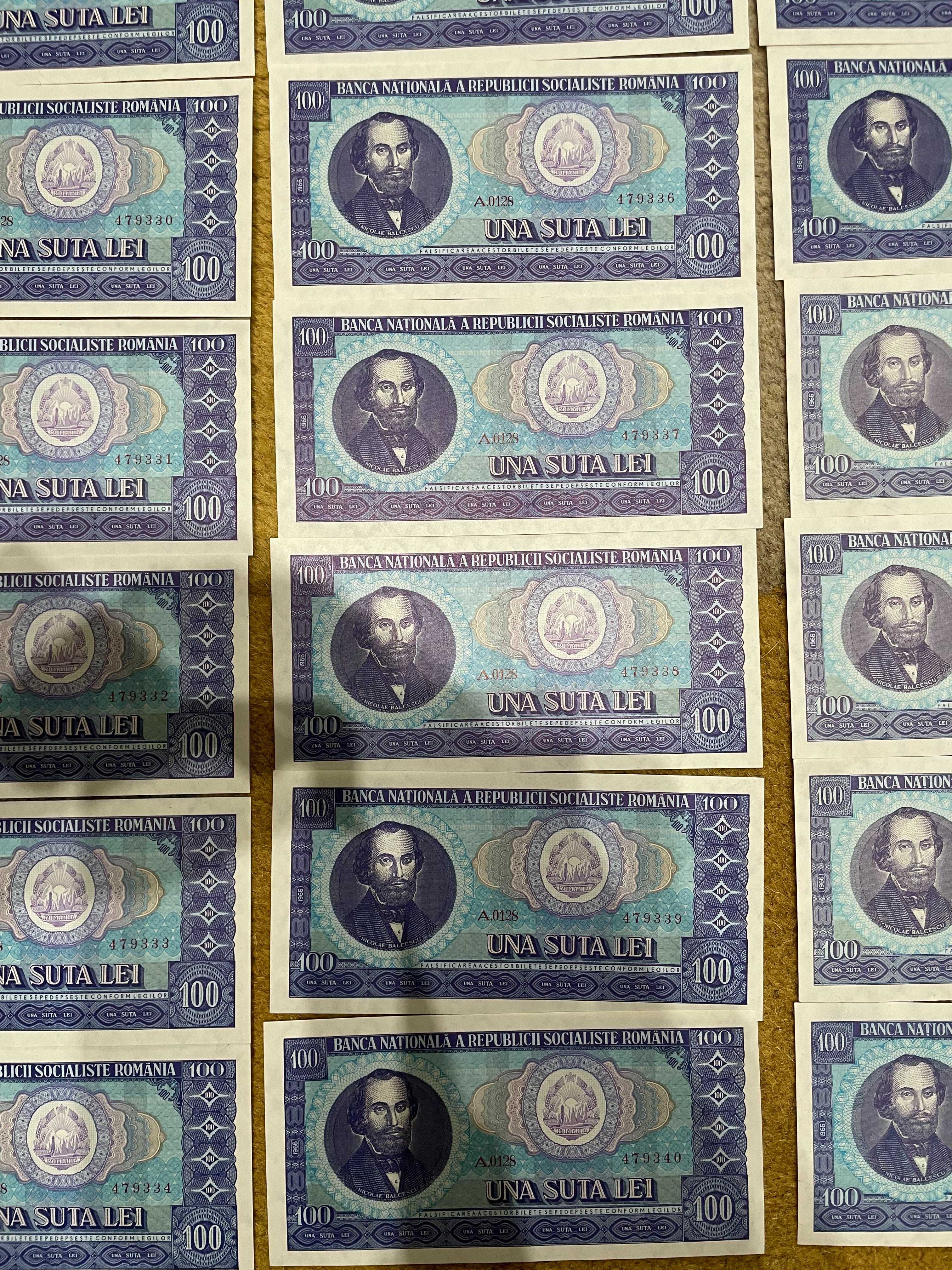 25 Bancnote - 100 Lei Nicolae Bălcescu 1966