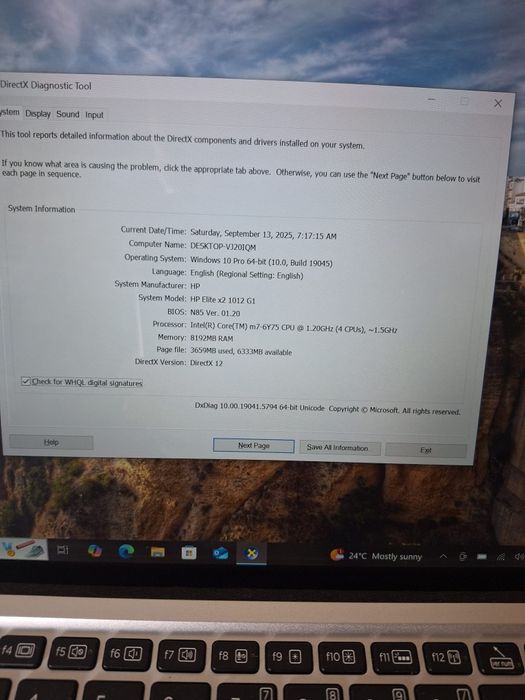 Laptop Hp Elite X2 1012 G1