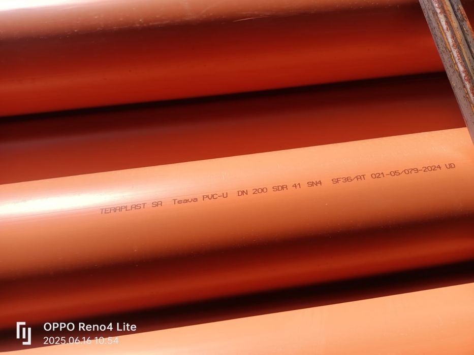 Teava pvc albastra portocalie