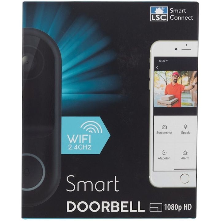 Премиум аудио-видео IP звънец, LSC Smart Connect, WiFi, FULL HD, IR