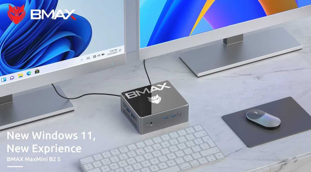 BMAX Mini PC B2S Windows 11 OS 6GB RAM 128GB ROM N4000