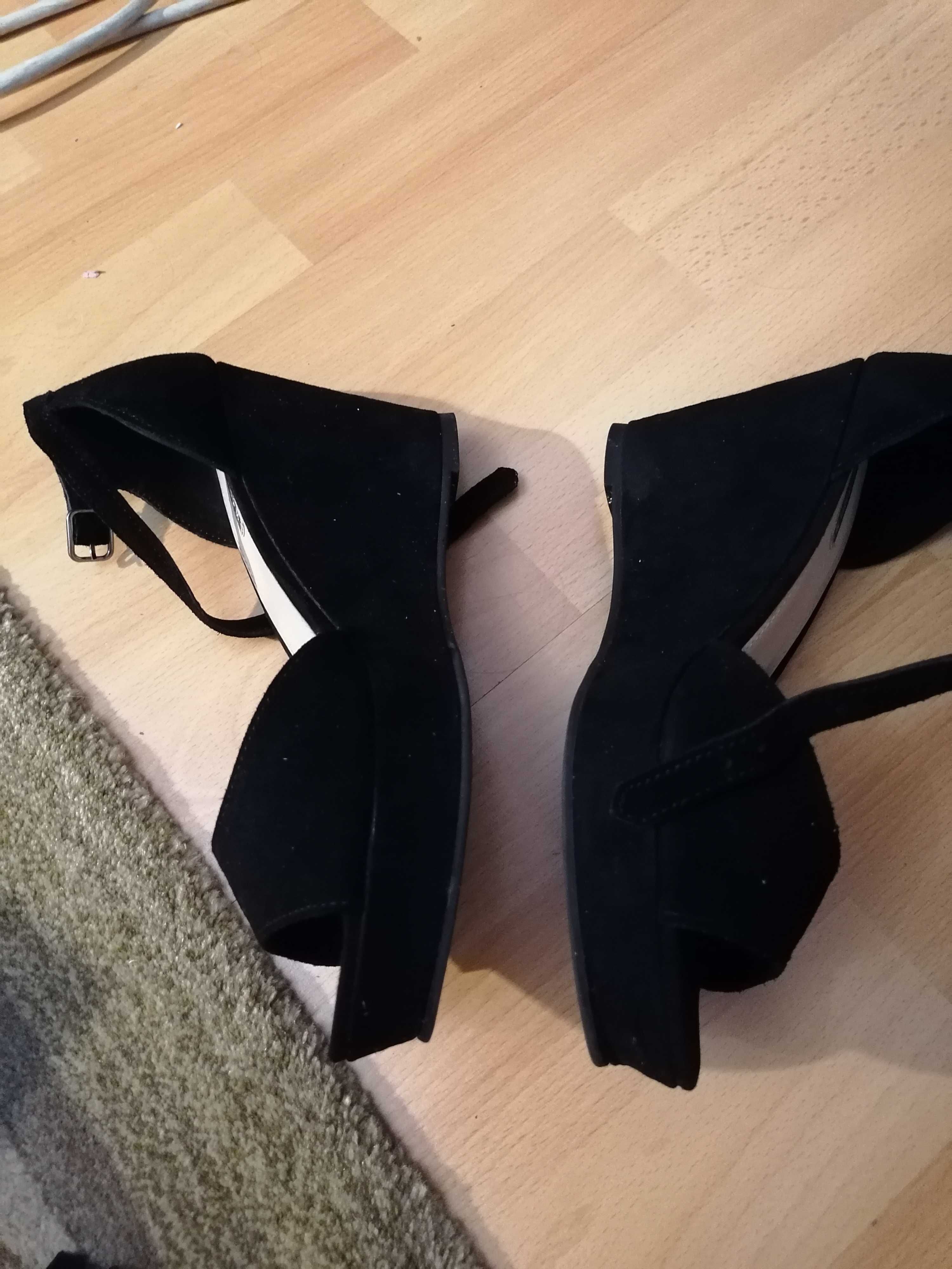 Sandale piele întoarsă, Oysho