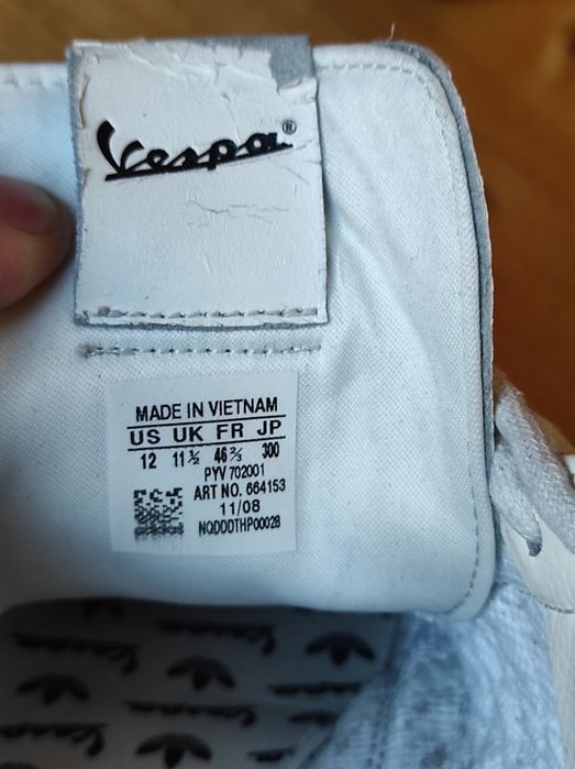 Adidas Vespa piele Alb 44