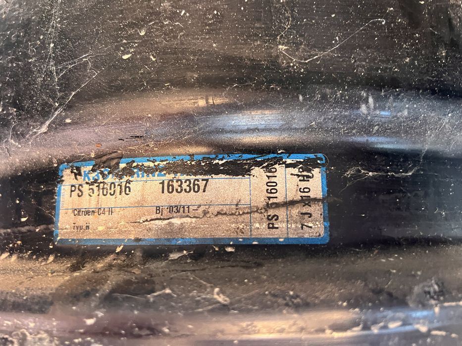 Jante otel 16” Citroen Peugeot 4x108