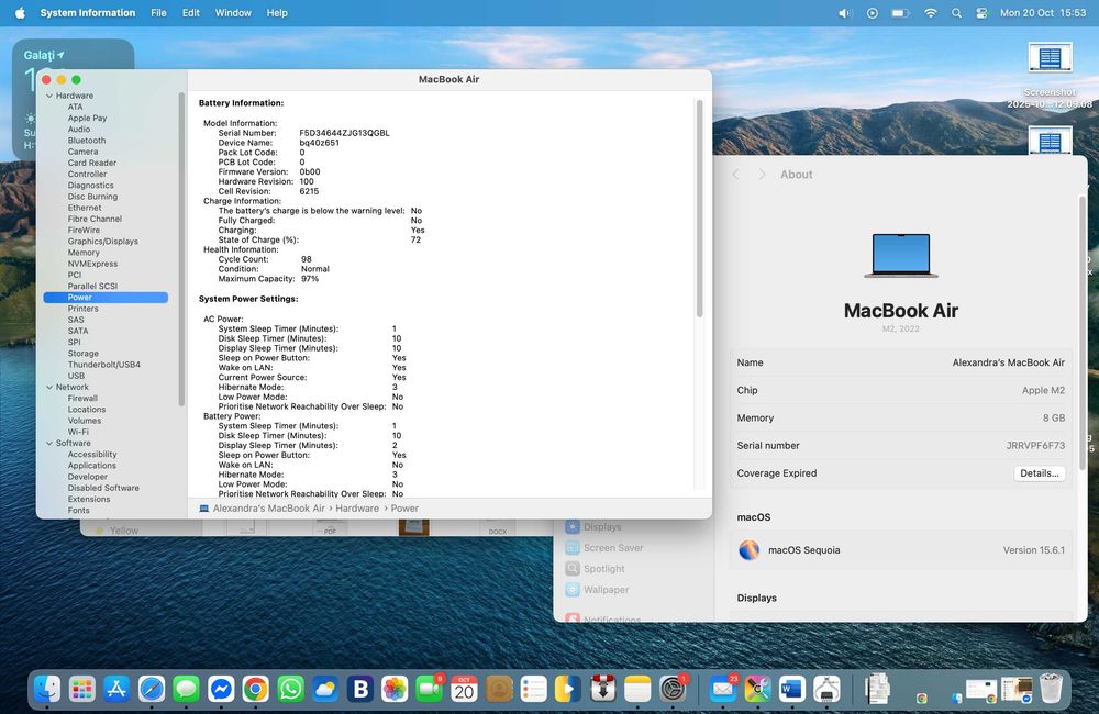 MacBook Air 2022, cu procesor M2, 256GB cu GARANTIE