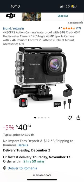 Cameră foto rezistentă la apă.