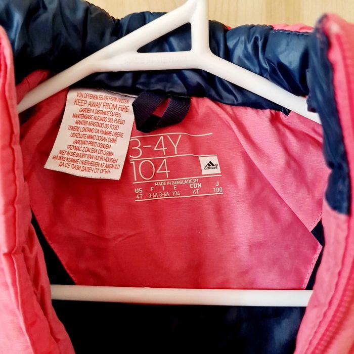 Geaca Adidas usoara roz pt fete 3-4 ani 104