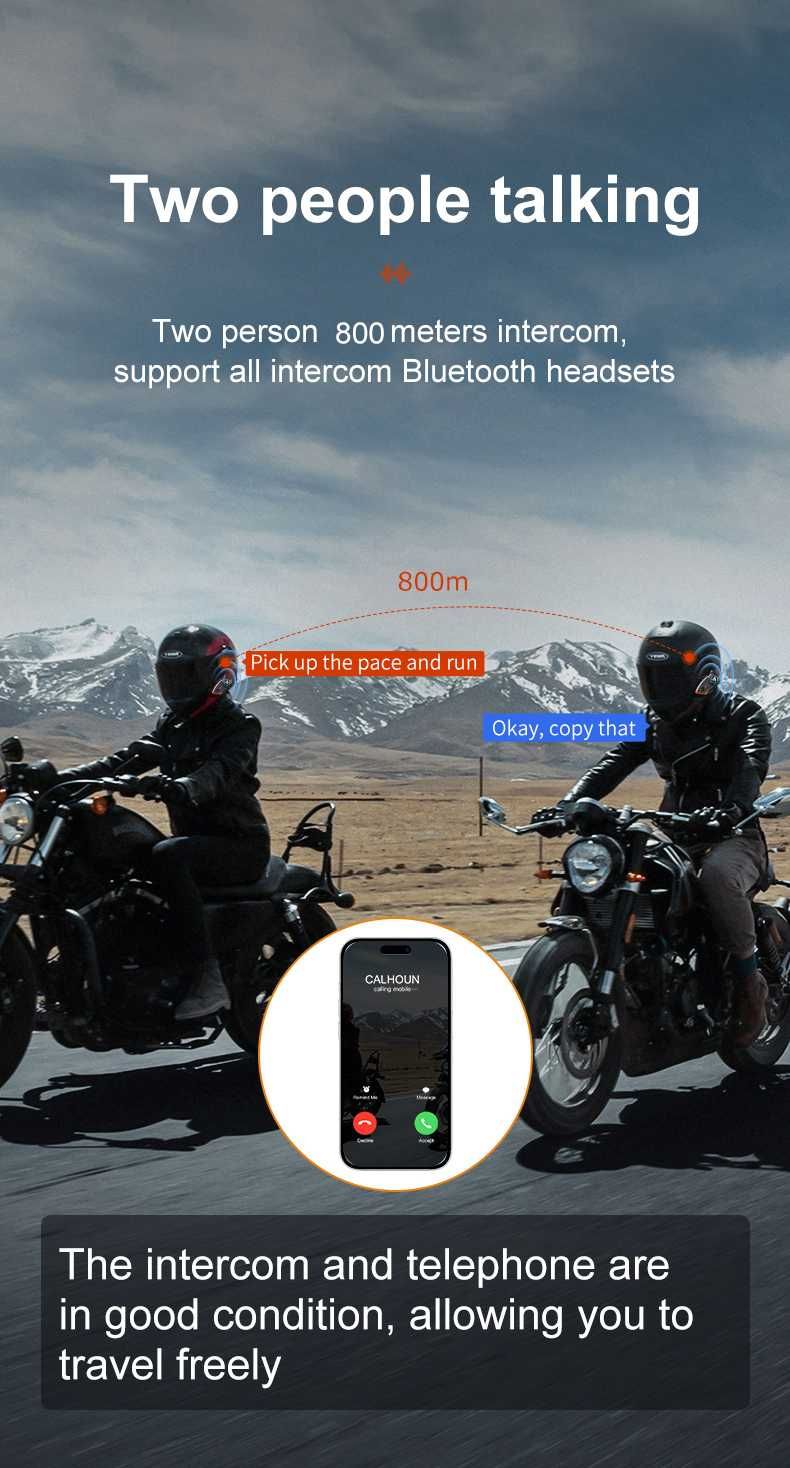 Слушалки за каска Безжичен телефонен Y80-2x Intercom интерком