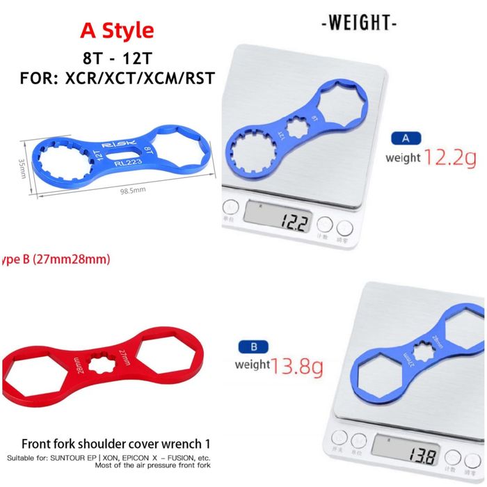 Cheie furca XCR/XCT/XCM/RST amortizor bicicleta 8T-12T Suntour Epicon