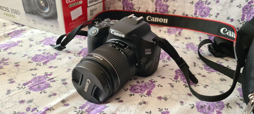 Vand canon 250 d in stare foarte buna cu 3 obiective!