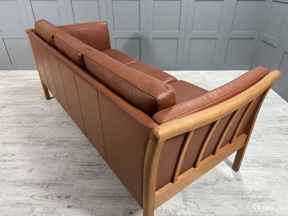 Датски диван 3-ка естествена кожа Д1089-Д