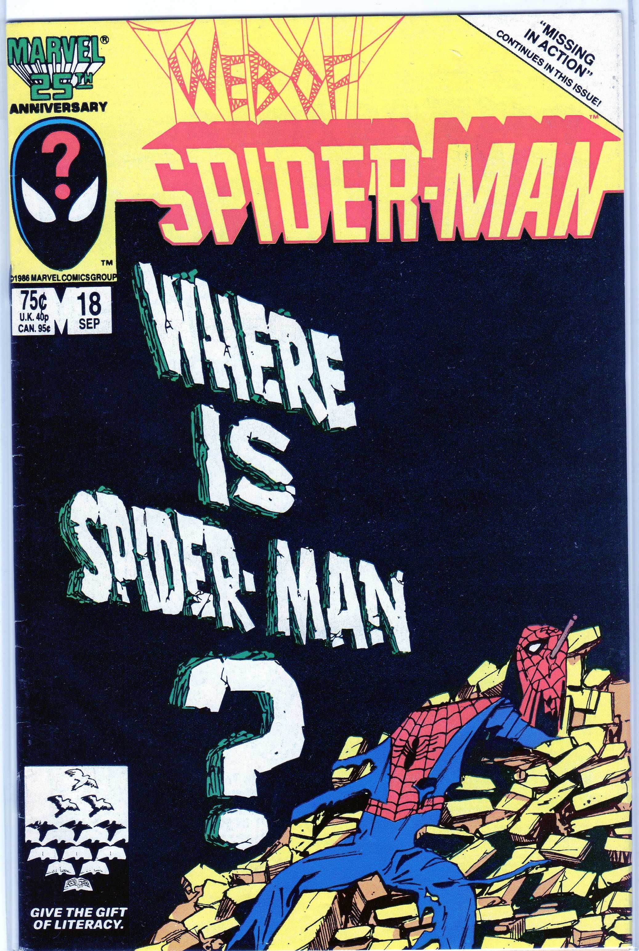 Web of Spider-Man #18 1st Appearance of Venom's Hand benzi desenate