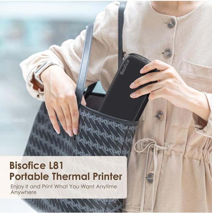 Bisofice L81 Imprimantă Termică Portabilă A4 – Wireless, Cu 3 Role