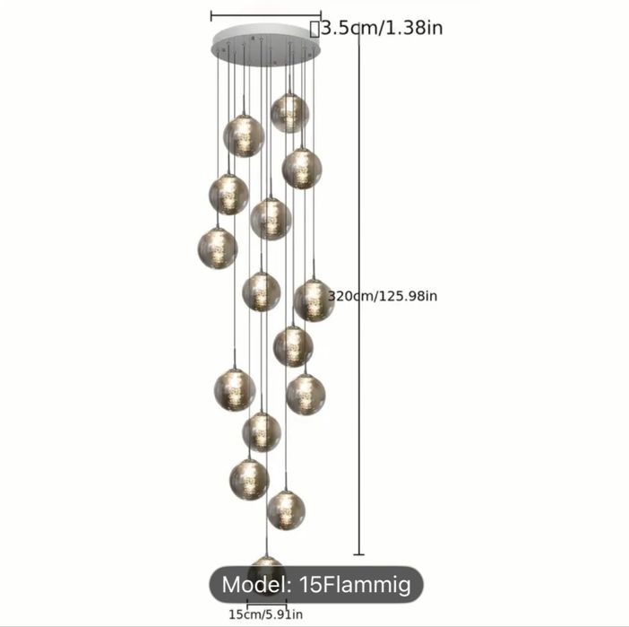 Lustra candelabru reglabil