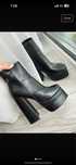 Botine negre cu platforma marimea 38