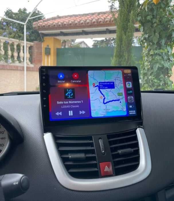 1-8GB Navigatie GPS Android Dedicata Peugeot 207 Carplay Auto QLED