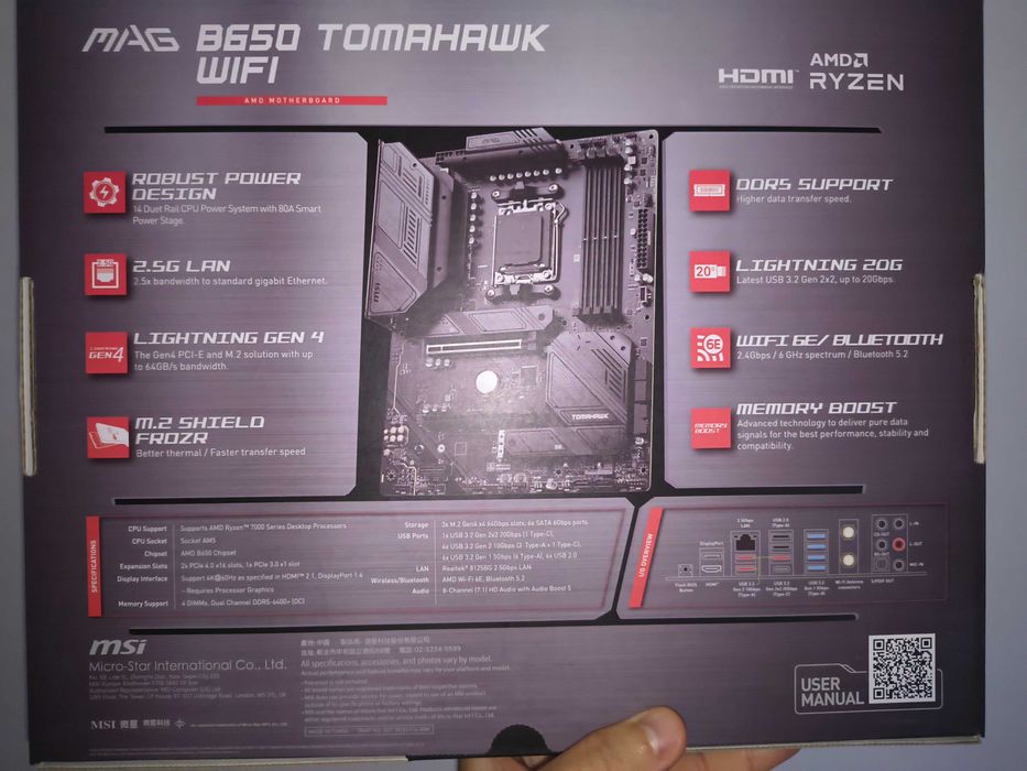 Placa de baza MSI MAG B650 Tomahawk WIFI