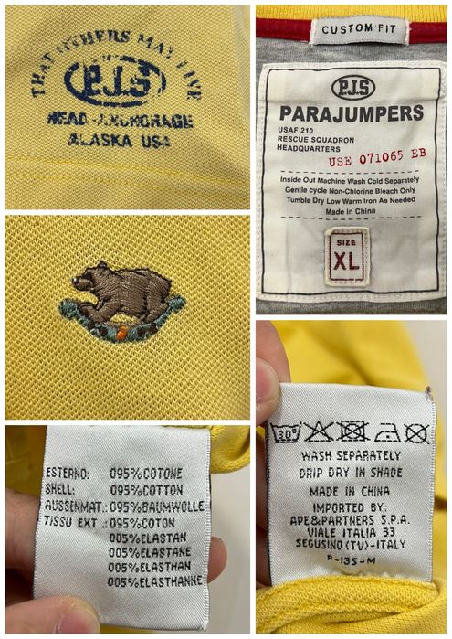 Tricou PARAJUMPERS (XL Barbat) Polo guler bumbac casual ultras