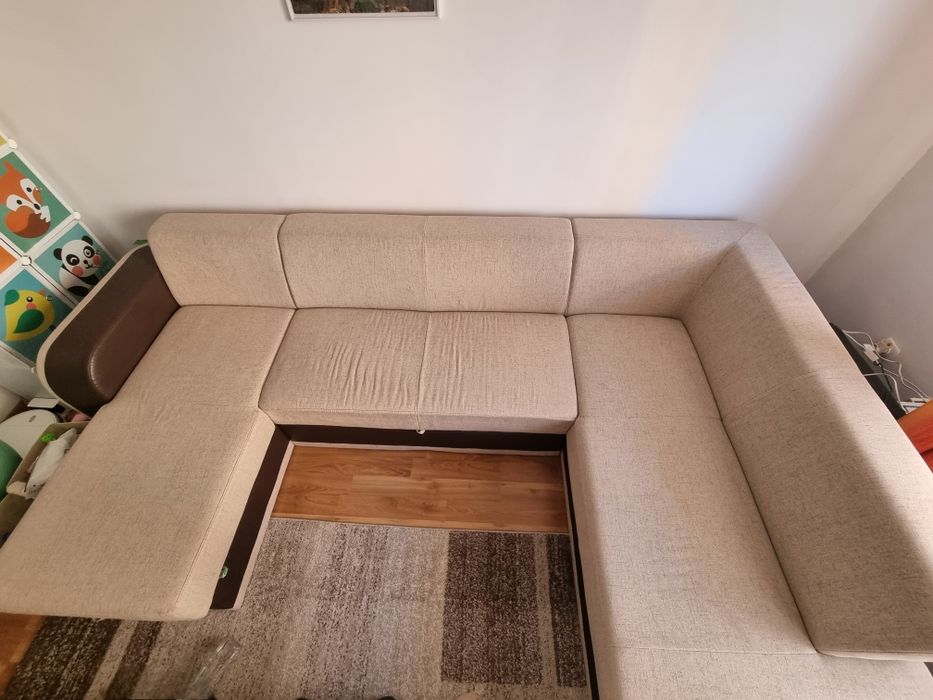 Coltar/canapea extensibila in forma de U, 12 locuri
