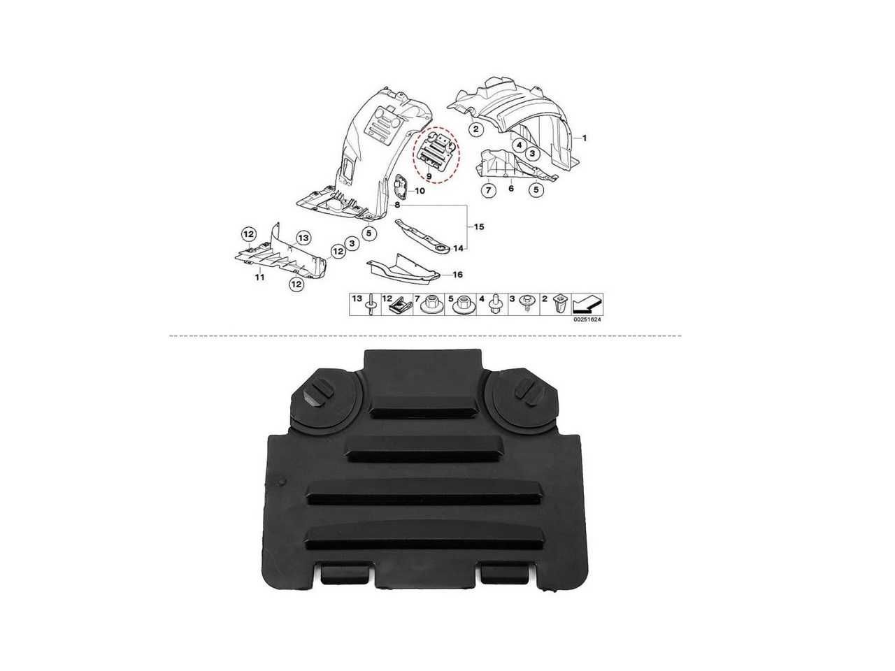 Капакчка в подкалник за достъп до фар за BMW 3 E90 E91 и BMW 1 E82 Е88