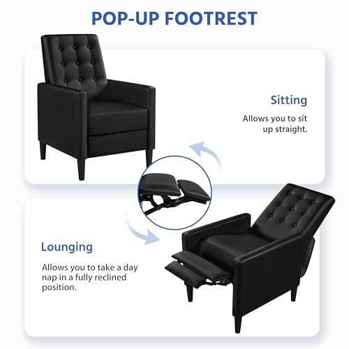 Fotoliu reclinabil relaxare living birou dormitor |YT 614028 Black