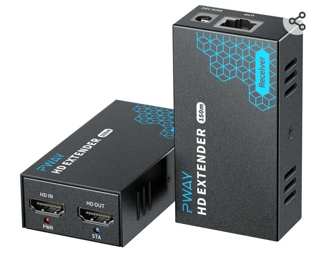 PWAY HDMI удължител 150м Cat5e6Gigabit EthernetSwitch 1920*1080P60Hz3D