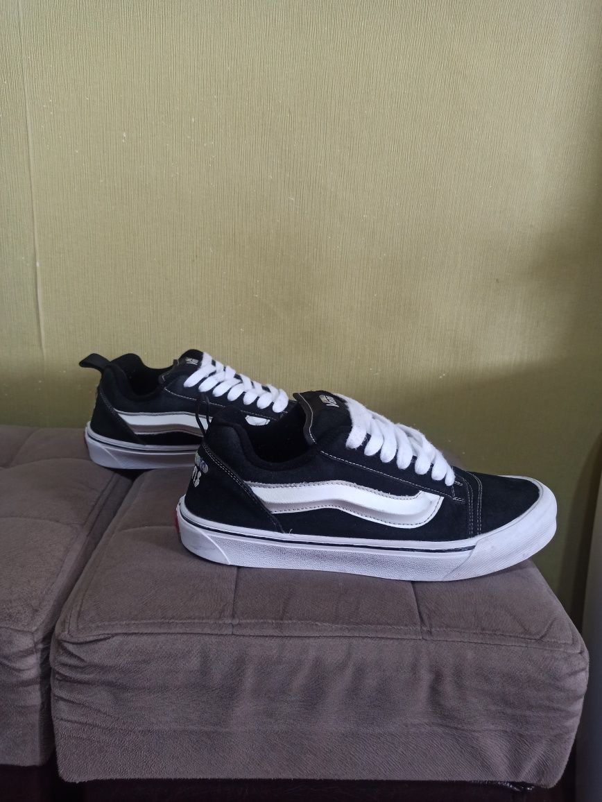 Мужские кожаные ботинки, кроссовки Vans, летние лёгкие кроссовки