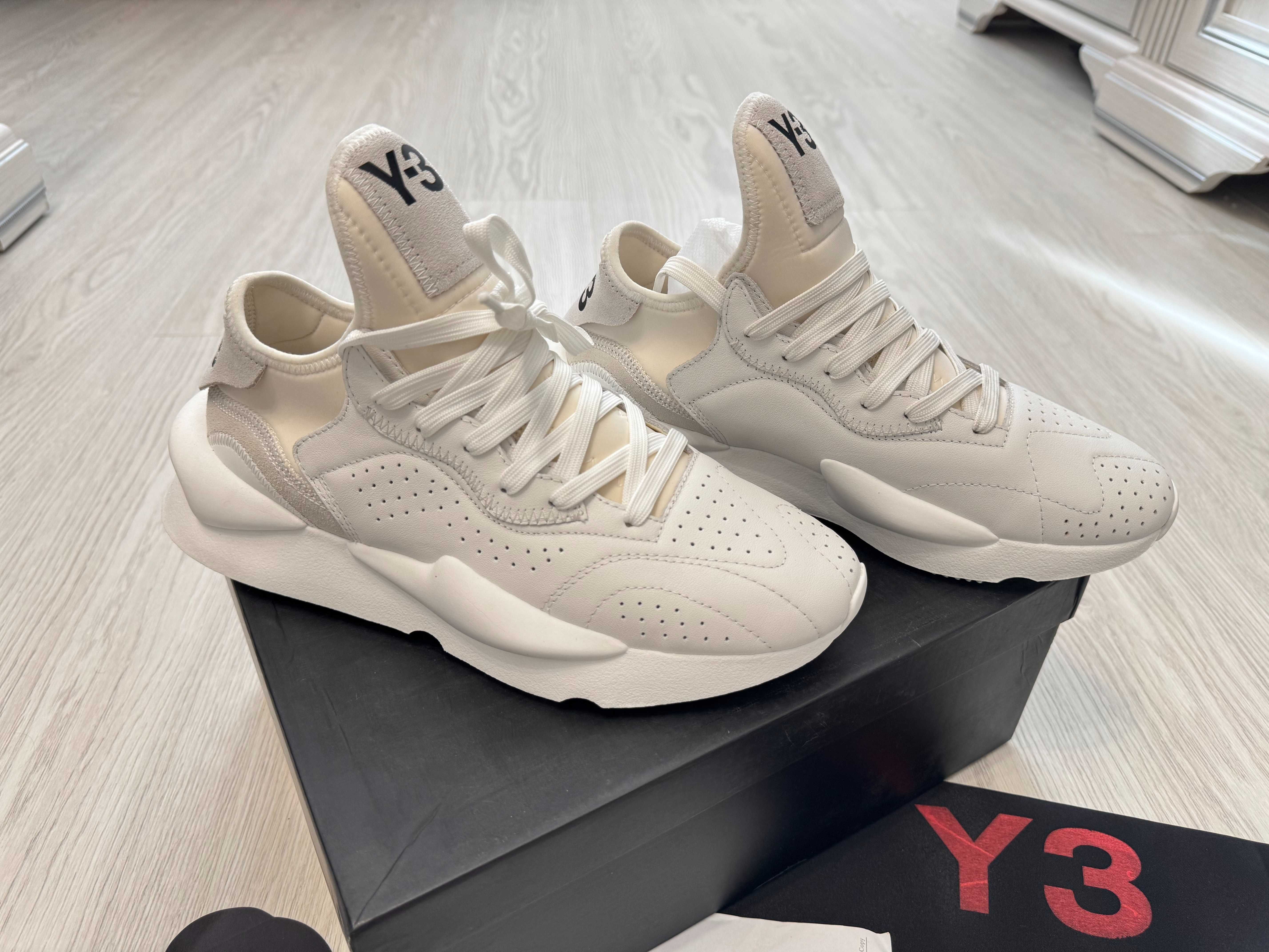 Adidasi Y-3, Kaiwa - White Premium din Piele NOI Yohji Yamamoto Y3