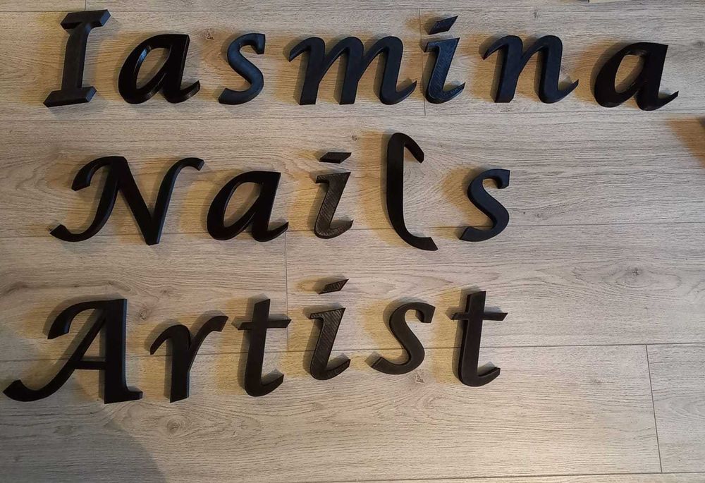 Litere volumetrice, sigle, logo uri din plastic, printate 3d