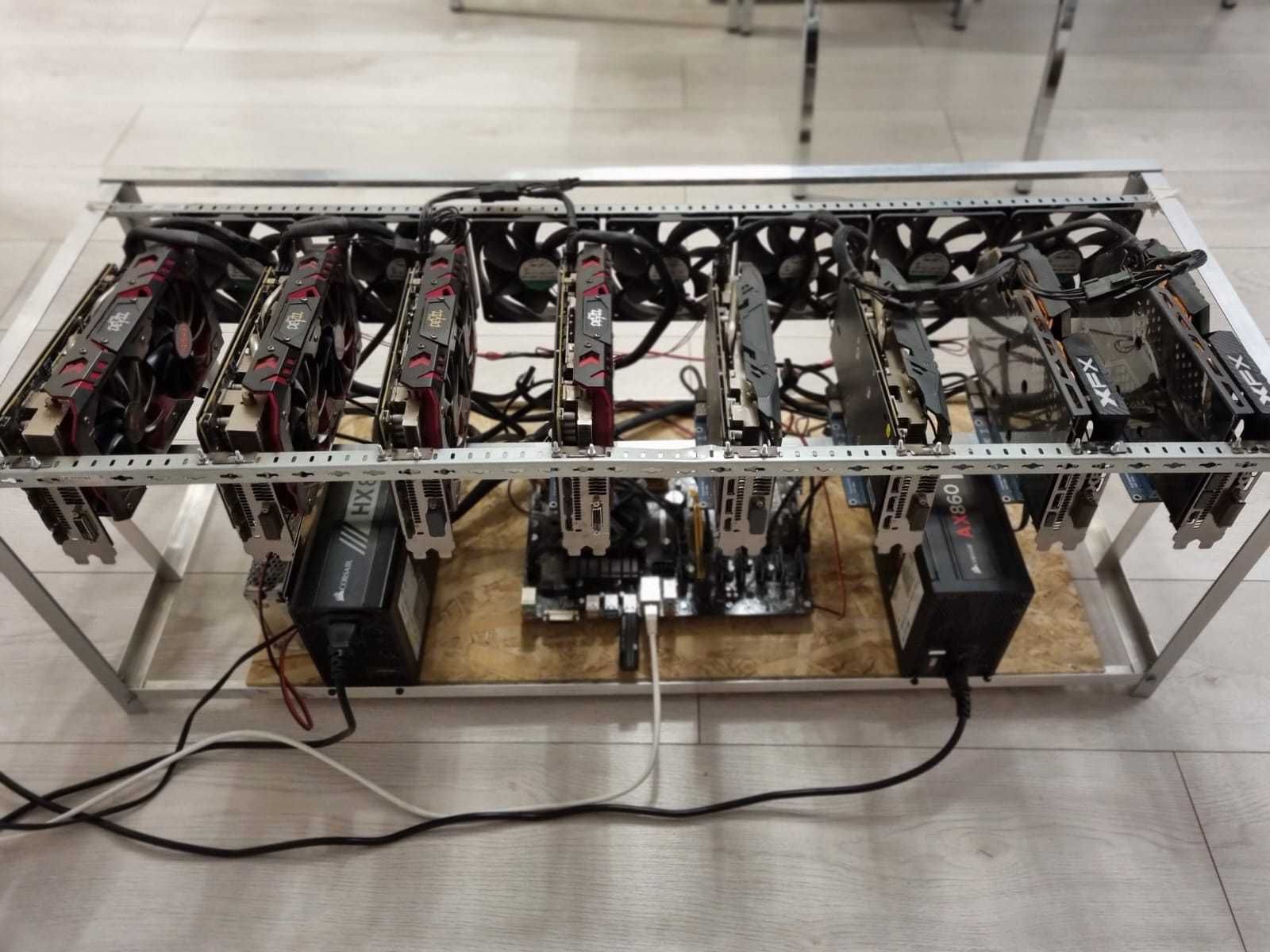 Mining rig: .244 MH/s, GPU: 8 x AMD RX 580 8GB (Accept schimb)