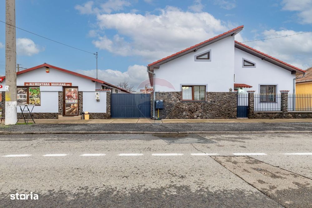 Casă spațioasă cu 4 camere și spațiu comercial în Bujac
