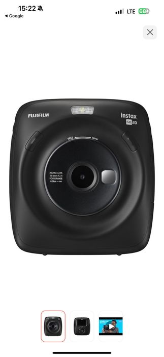 Фотокамера моментальной печати Fujifilm Instax Square SQ20 черный