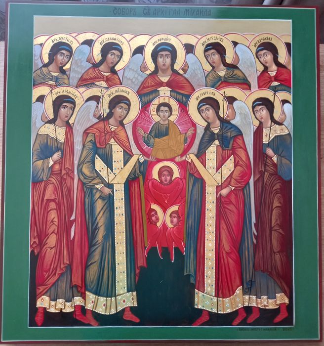 Icoana pe  lemn  pictata