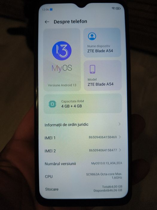 Telefon ZTE Blade A54