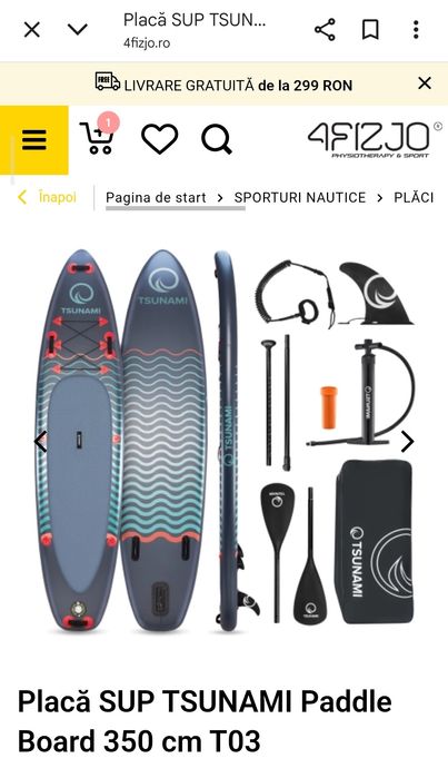 Placă SUP gonflabilă TSUNAMI 350