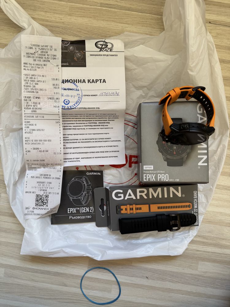 Като нов Garmin Epix Pro Sapphire/Titanium 47 mm