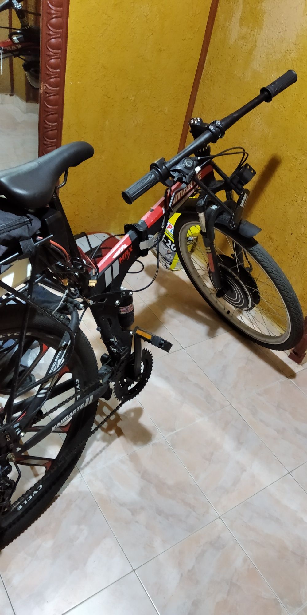 bicicleta electrica motor500W,PLIABILA,suspensii,baterie500w70kmTestat