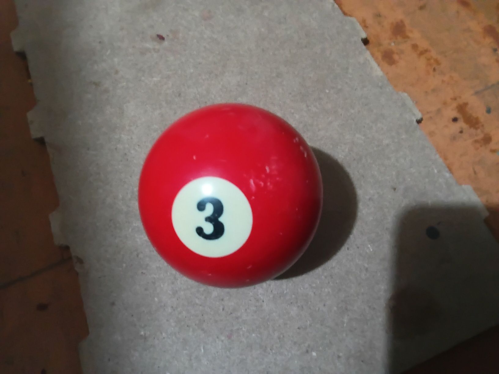 Бильярдный шар (1 шт), Качественный, красного цвета